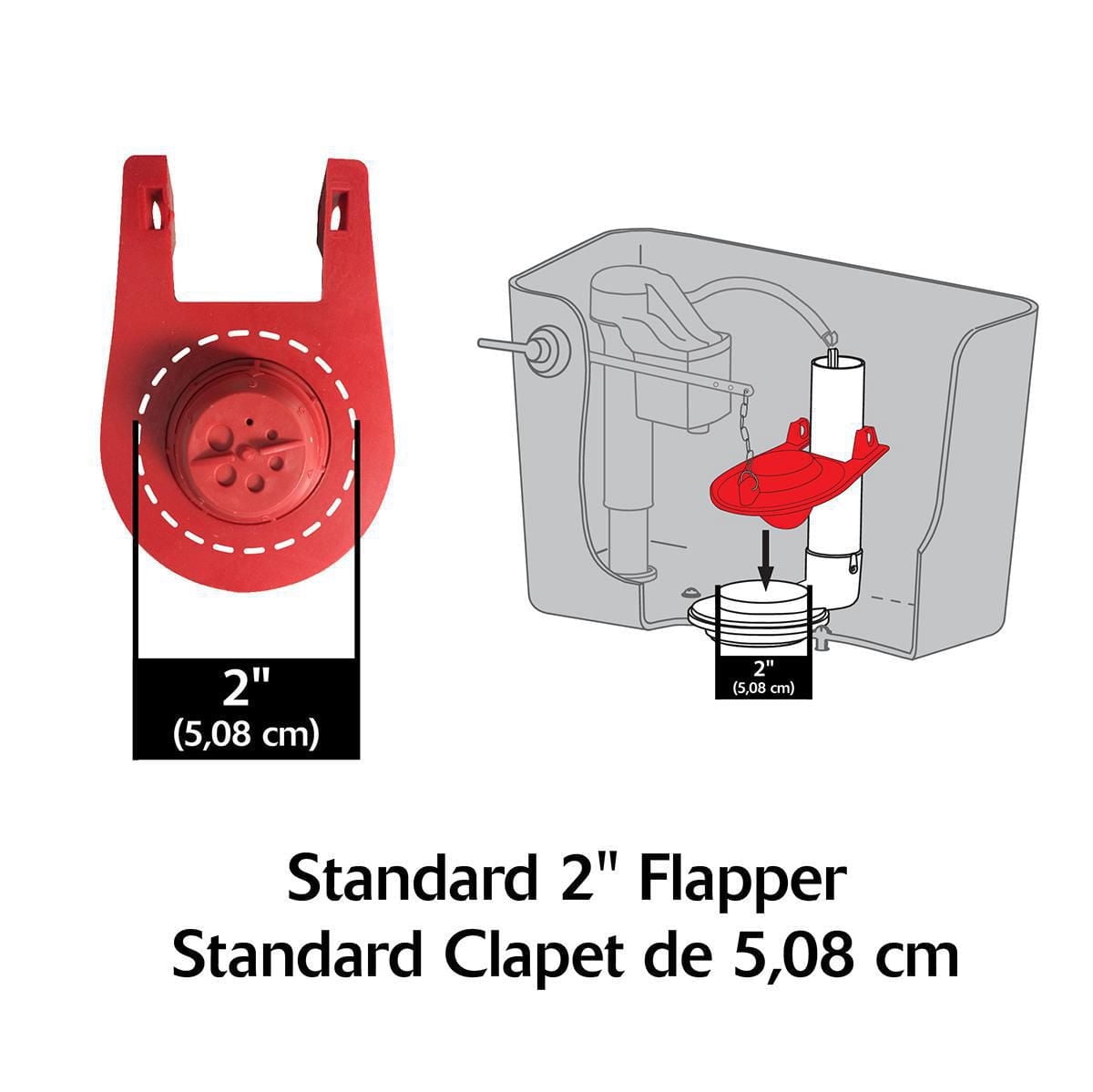 QuietFILL Platinum Toilet Fill Valve & 2" Toilet Flapper Kit