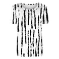 thumbnail image 4 of Pisexur Hauts pour Femmes, Hauts de Printemps pour Femmes 2025, Hauts pour Dames, T-shirt Imprimé Décontracté et Tendance pour Femmes avec Col Rond et Manches Courtes Blanc, P, 4 of 5