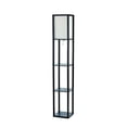 thumbnail image 1 of Lampe de sol Simple Conceptions  Etagère de rangement avec abat-jour en lin, 1 of 5