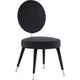thumbnail image 4 of Meridian Furniture Brandy Black Velvet Dining Chair, 4 of 6