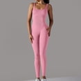 thumbnail image 3 of AherBiu Workout Bodysuits for Women Sleeveless Square Neck Ribbed Slim Yoga Jumpsuits Joggers Rompers, 3 of 6