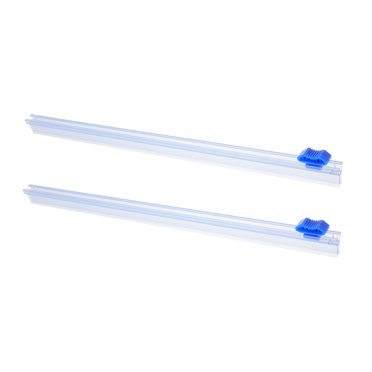 ORDDIART 2Pcs Plastic Wrap Slide Cutter Dispenser Transparent Wear Resistant for Home Kitchens