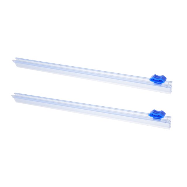 ORDDIART 2Pcs Plastic Wrap Slide Cutter Dispenser Transparent Wear Resistant for Home Kitchens