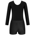 thumbnail image 4 of Loodgao Justaucorps de Danse et Gymnastique pour Filles Manches Longues Col Rond avec Short Or 8, 4 of 6