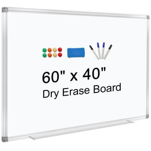 H-Qprobd Tableau blanc magnétique avec plateau à long stylo, tableau blanc mural pour l'école, le bureau et la maison