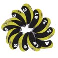 thumbnail image 4 of 12PCS Golf Club Head Covers Neoprene Scratch Proof Golf Club Head Protector for Outdoor Black and Yellow, 4 of 14