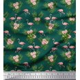 thumbnail image 1 of Soimoi Poly Georgette Fabric Floral & Cute Animals Cartoon Print Fabric by The Yard 52 Inch Wide, 1 of 3