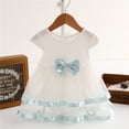 thumbnail image 2 of MIASHUI Robe Barboteuse Tutu pour Bébé Fille à Manches Courtes, Robe de Princesse pour Fête d'Anniversaire, Blanc, 0-3 Mois, 2 of 8