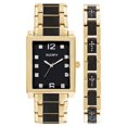 thumbnail image 1 of Elgin Men's Gold and Black Watch Bracelet Set, 1 of 7