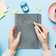 thumbnail image 4 of Meitianfacai Coil Planner 2025 Weekly Planner Diary A5 Taped Notebook Book, Gray, 4 of 5