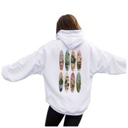 Yammkia Cotton Hoodie Women Womens Oversized Hoodies Fleece Sweatshirts Long Sleeve Sweaters Pullover Fall Clothes with Pocket(White,XXXL)