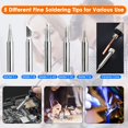 thumbnail image 2 of Estbridg Soldering Iron Kit with Multimeter 60W Adjustable Temperature Electric Soldering Iron Set, 2 of 7