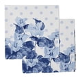 thumbnail image 1 of Vargottam Collection de Luxe Linge de Table Décor Serviette en Coton Tissu Imprimé Serviettes Réutilisables Ensemble de 6, 20 X 20 - Fleurs Bleues Aquarelle, 1 of 6