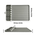 thumbnail image 3 of TopLLC Kitchen Accessories,Home And Kitchen, Silica Gel Frying Pan Tool Mat Large Silica Gel Spatula Mat With Drip Pad Grill Utensil For Kitchen Cooking And Countertops Accessories For utensil pad, 3 of 7