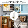 thumbnail image 5 of Uxcell Glass Retainer Clips 100Pcs Cabinet Glass Clips Mirror Holder Clips with Screws for Fixing Mirror Doors White, 5 of 5