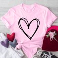 thumbnail image 2 of Plebaso T-Shirts pour Femmes à Imprimé Cœur, Col Rond, Coupe Ample, T-Shirts Décontractés à Manches Courtes, T-Shirts Graphiques pour Femmes, 2 of 4