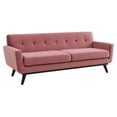 thumbnail image 3 of Modway Engage Sofa en Velours de Performance Couleur Rose Poussiéreux, 3 of 8