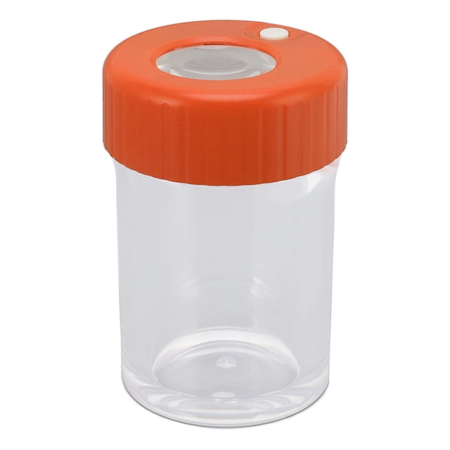 Acrylic Magnifying Jar, Magnifying Viewing Jarand Plastic Magnifying Glass Storage Jar with Brush Spoon Storage Bag