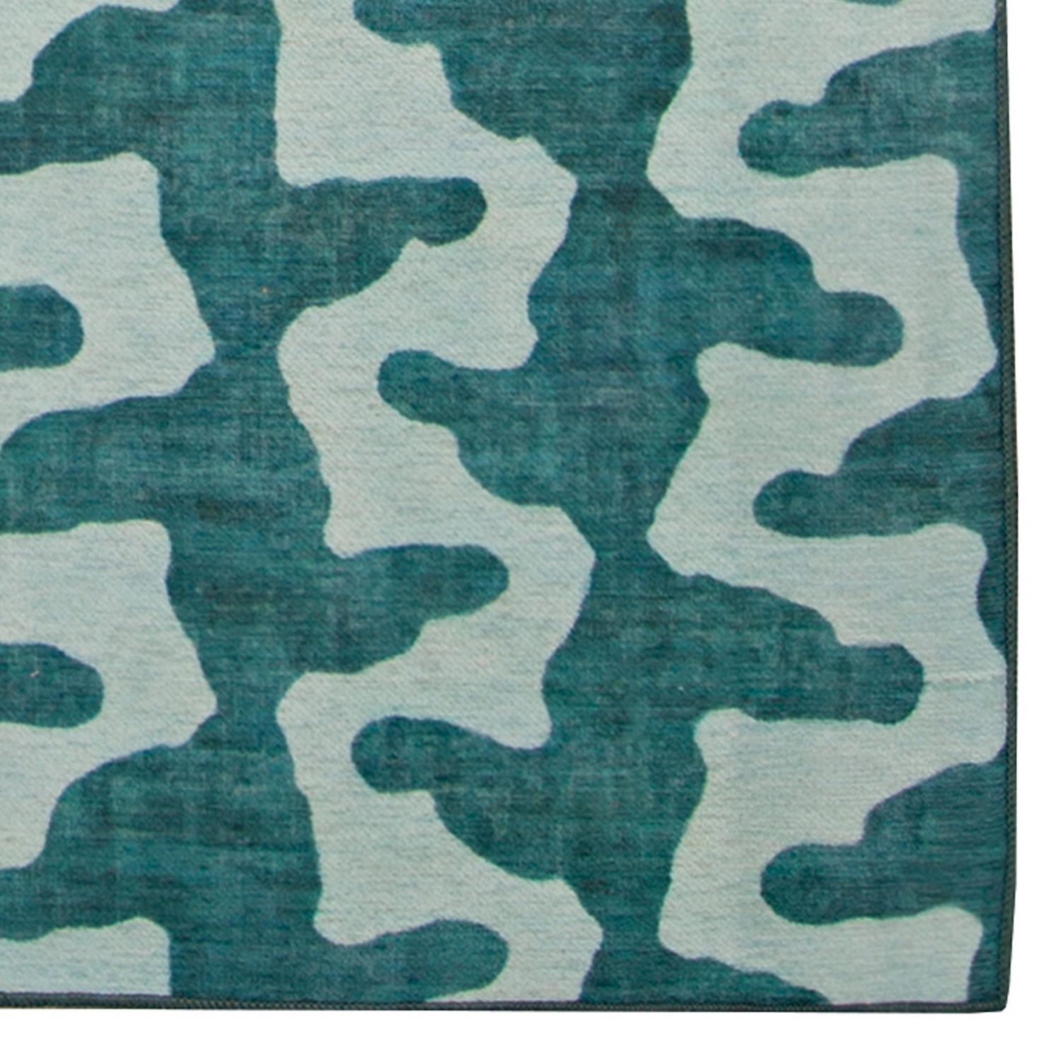 Tapis d'accent extérieur lavable Doral aqua & vert 3 pi x 5 pi
