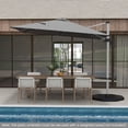 thumbnail image 3 of Costway Parasol Déporté de Patio 10 Pi, Parasol Suspendu d'Extérieur en Aluminium avec Rotation à 360°, Gris, 3 of 10