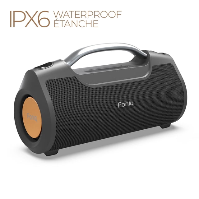 Foniq APOLLO Haut-Parleur Sans Fil Portable Robuste et Puissant Style Boombox avec Banque d'Alimentation