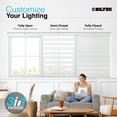 thumbnail image 4 of Biltek Zebra Cordless Window Blinds, Dual Layered Light Filtering Roller Shades, Easy Install Blinds, Indoor Home Decor, Pull-Down Shades for Windows, Light Control for Day & Night, White, 53"W X 72"H, 4 of 7