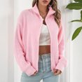 thumbnail image 2 of Yuyuzo Womens Zipper Front Cardigan Long Sleeve Oversized Sweater Knitted Cardigans Jacket, 2 of 6