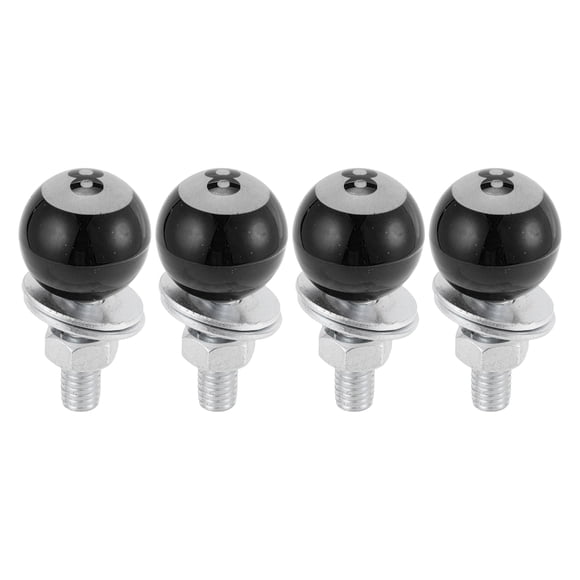 Unique Bargains Universal Motorcycle M6 License Plate Screws Cover 40mm Anti Theft License Plate Screw Frame Bolt Kit Aluminum Alloy Black 4Pcs