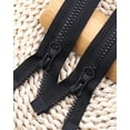 thumbnail image 2 of 27 Inch Jacket Zipper, #5 Durable Zipper For Jacket (3 Piece), Black Plastic Coat Zipper Replacement, Separating Zipper For Coat, Down Jacket, Sweatsh, 2 of 5