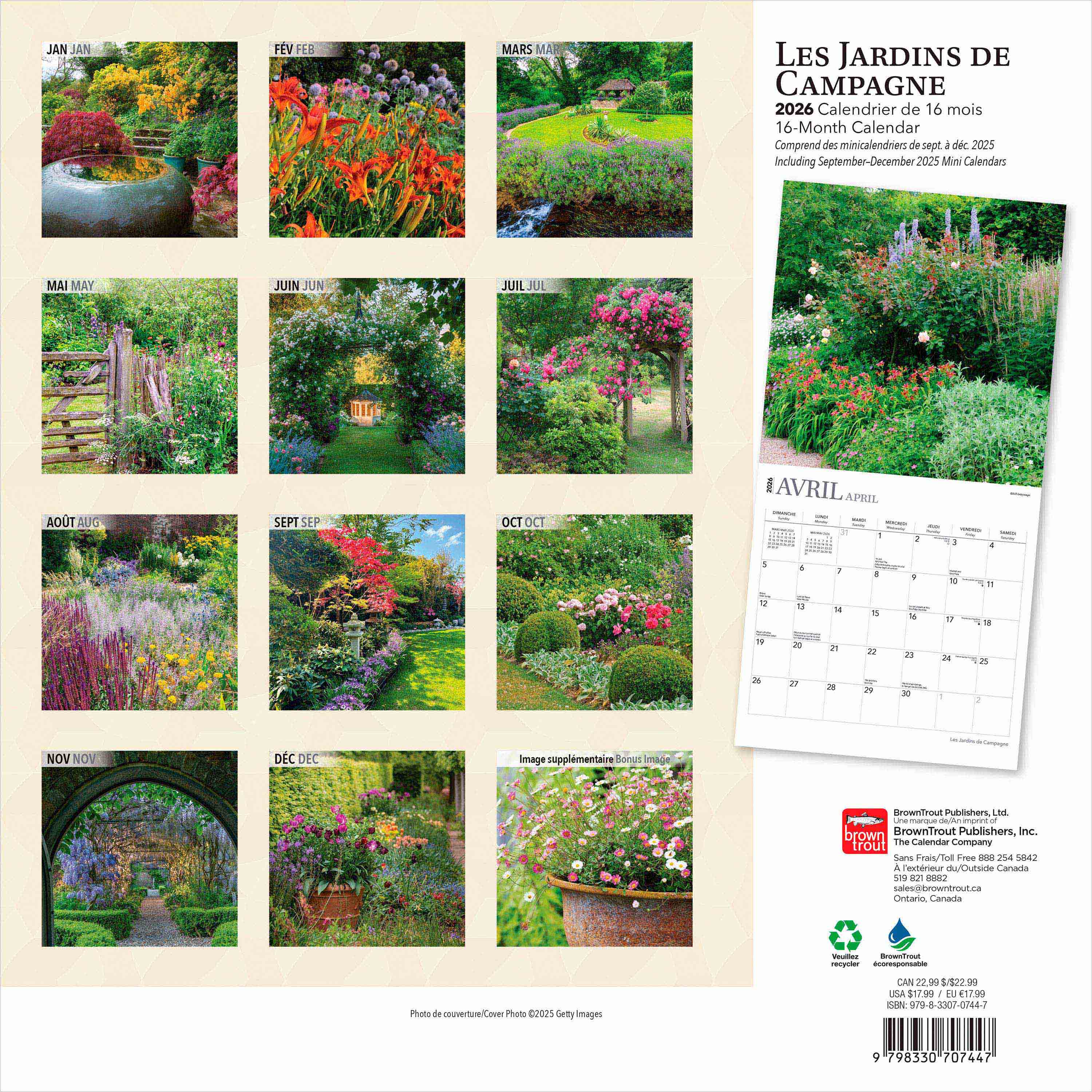 Les Jardins De Campagne 2026 Carré FRANÇAISE BTCA