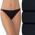 thumbnail image 1 of Vanity Fair Culotte String Bikini pour Femmes Illumination, Lot de 3, 6, Noir Multicolore, 1 of 1