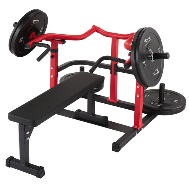 Gaderth Machine de Pressage de Poitrine avec Banc Plat Ajustable, Support de Pressage de Banc Robuste avec Bras Convergents Indépendants et Roulements Lisses, Capacité de 1250 Lb pour l'Entraînement de Force à la Maison