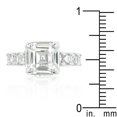 thumbnail image 3 of Precious Stars R07706R-C01-08 Precious Stars Bague de Fiançailles en Zircon Cubique Coupe Argentée, 3 of 4