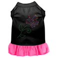 thumbnail image 1 of Rhinestone Multi Flower Dress Black With Bright Pink Xxl (18), 1 of 1