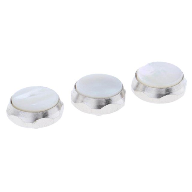 Langgg Boutons de Doigt de Trompette Colorés Pièces d'Instrument de Musique Boutons de Doigt Accessoire de Trompette Blanc