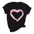 thumbnail image 5 of Pisexur T-shirt de la Saint-Valentin Haut T-shirt de la Saint-Valentin pour Femme Amour Imprimé T-shirt à Manches Courtes Haut à Manches Courtes Col Rond Haut/chemise, 5 of 5