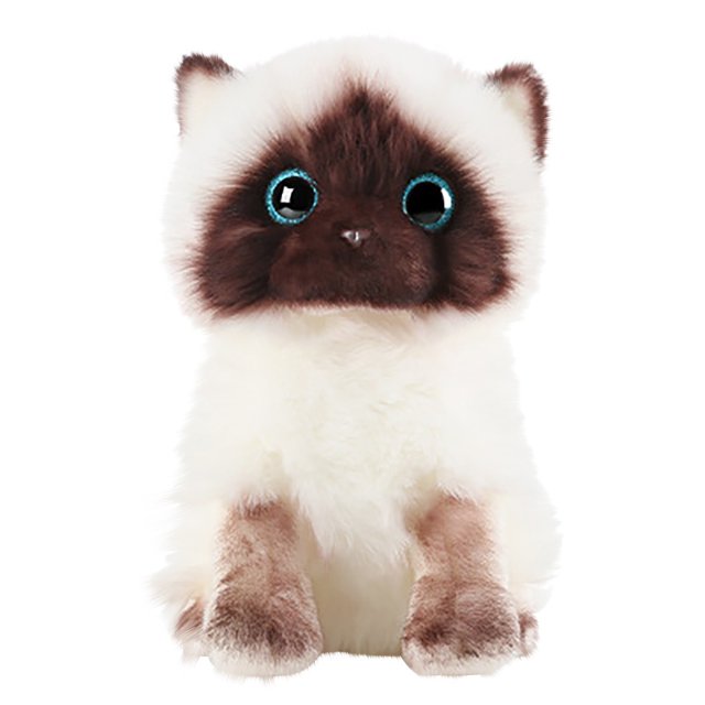 XZNGL Soft Plush Stuffed Animals Plush Siamese Cat Dolls Stuffed Animals Toys Simulation Siamese Cat Cute Sequins Plush Cat Stuffed Animal Siamese Cat Stuffed Animal