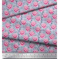 thumbnail image 3 of Soimoi Poly Georgette Fabric Stripe & Rose Floral Print Fabric by The Yard 42 Inch Wide, 3 of 3