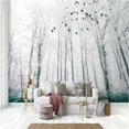 thumbnail image 1 of 3D Wallpaper Snow Bird Forest SKU# WAL0032, 1 of 7