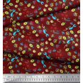 thumbnail image 2 of Soimoi Modal Satin Fabric Fish,Mermaid & Starfish Ocean Print Fabric by Yard 42 Inch Wide, 2 of 3