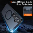 thumbnail image 3 of Entronix Heavy Duty Case For Galaxy S24, Translucent Matte Back, Magnetic Sturdy Case, Black, 3 of 5