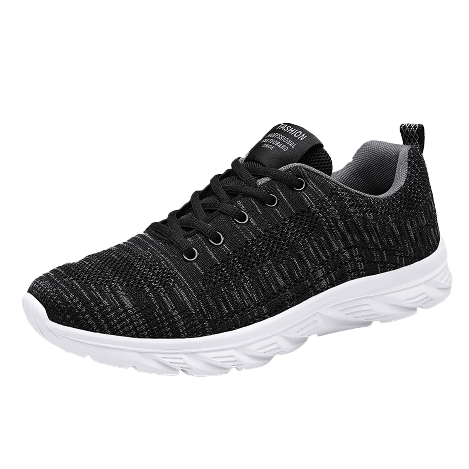 Kcodviy Men Mesh Mountaineering Casual Men's Go Walk Max-54601 Sneaker Sport Shoes Lace Up Sneaker Men Solid Color Running Breathable Sneaker Rack for Men Bedroom with Light Soft Bottom