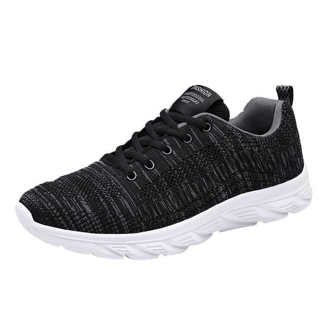 Kcodviy Men Mesh Mountaineering Casual Men's Go Walk Max-54601 Sneaker Sport Shoes Lace Up Sneaker Men Solid Color Running Breathable Sneaker Rack for Men Bedroom with Light Soft Bottom