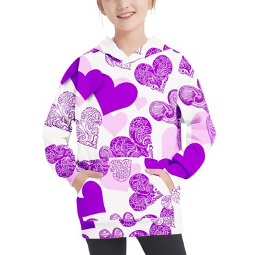 Chandails à Manches Longues à Volants pour Enfants, Hauts Couleur Bonbon, T-Shirts à Col Rond, Chandail à Capuche Surdimensionné, Mode pour Enfants, Chandail à Manches Longues à Enfiler, Hauts 4-14 Ans pour Filles et Garçons, Multicolore 120