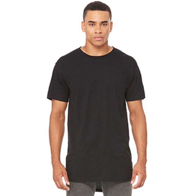 Bella Canvas Mens-Long Body Tee-3006, XL, Black