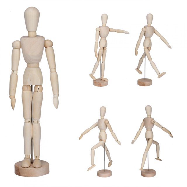 Articulated Mannequin, With Stand Wooden Mannequin, Multifunctional Flexible For Sketching Drawing