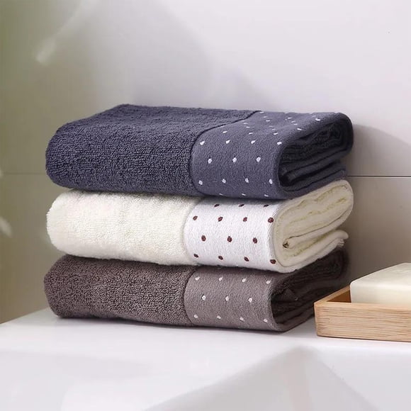 Uscallm 3Pcs Dark Towels for Men, Thickened Water-Absorbent Bath Towels, Large Face Wash Towels, Quick-Dry Shower Towels, Soft Cotton Bathroom Towels