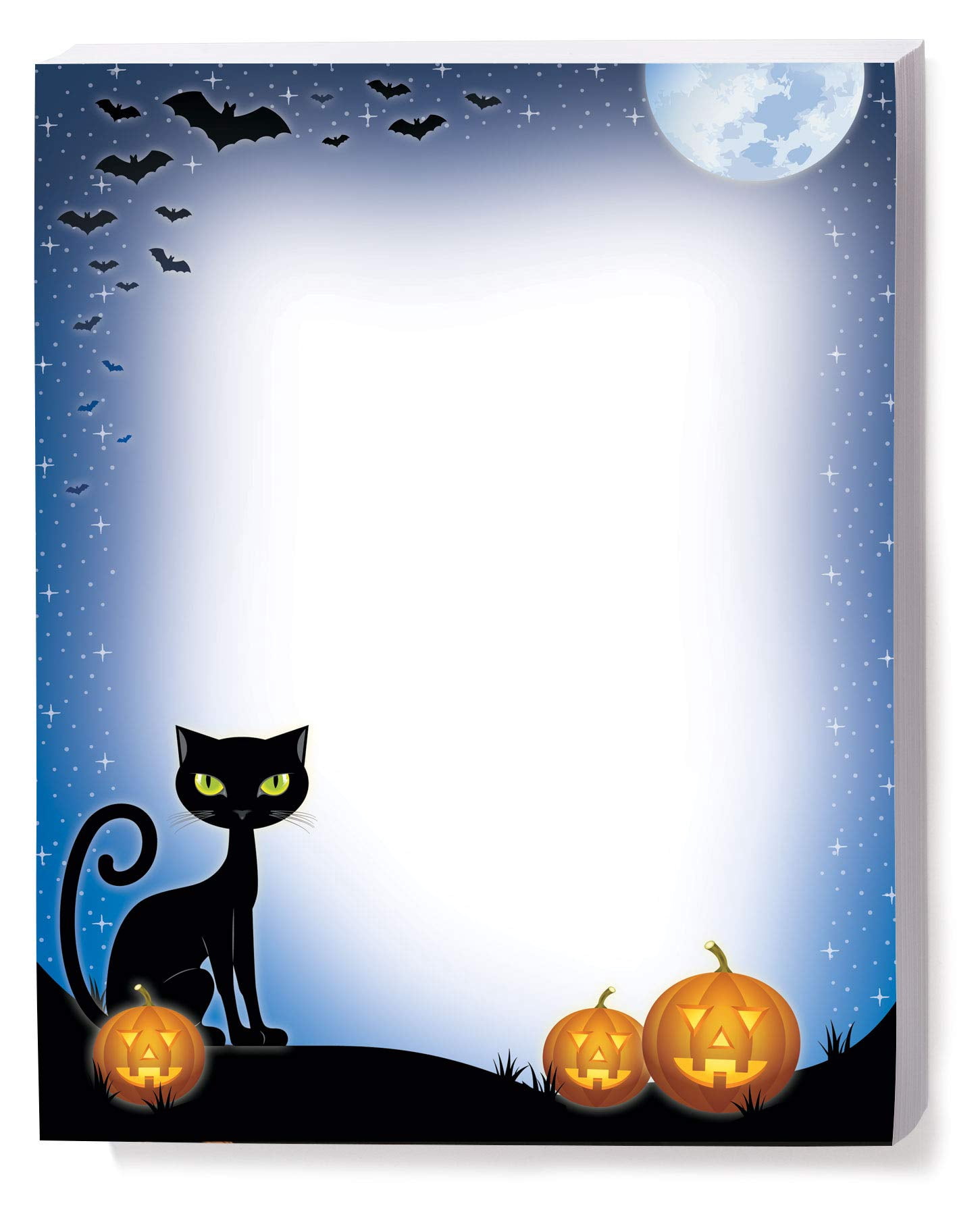 Paperdirect Halloween Meow Mischief Fall Autumn Theme Paper Stationery, Border Paper, Letterhead 8.5 x 11, 25 sheets, Elegant Premium Writing Decorative Printer Paper