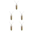 thumbnail image 2 of maskred Hexagon Column Charm Findings Handmade Holiday Hanging Pendants Crystal Necklace Earring Keychains Decorations Unakite 5Set, 2 of 6