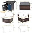 thumbnail image 3 of Costway 7 PCS Patio Furniture Set with 28" 50000 BTU Propane Gas Fire Pit Table Cushions Turquoise, 3 of 10